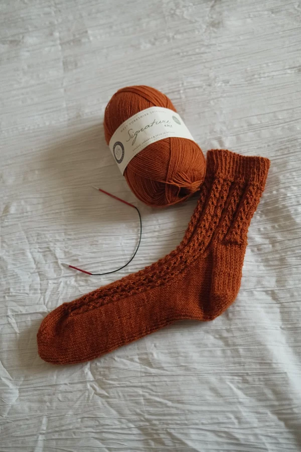 knitting sock and west yorkshire spinner signature 4 ply