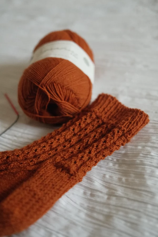 knitting sock