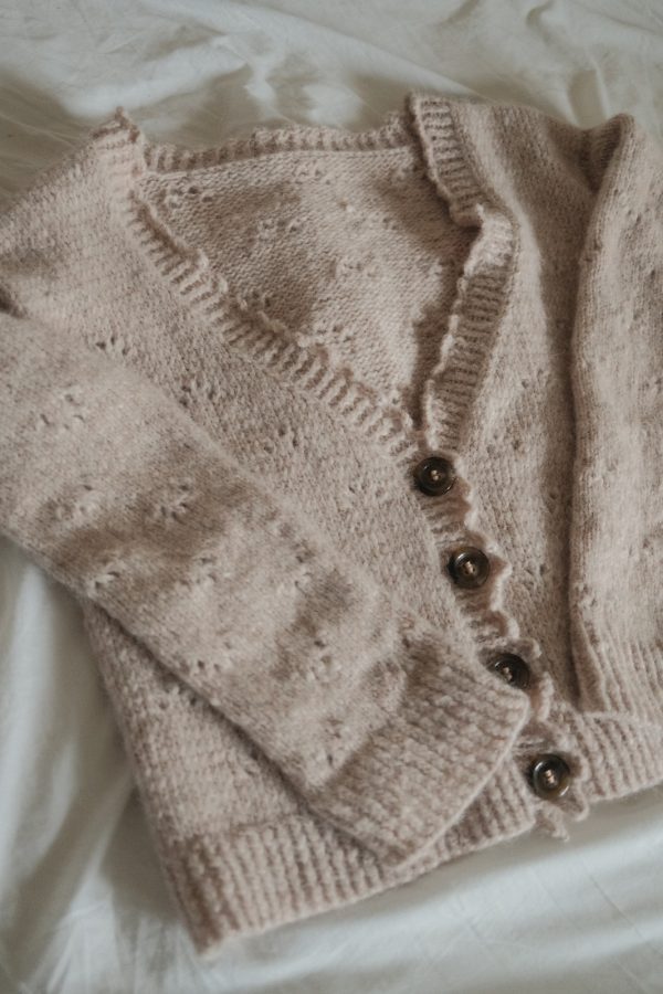sweetness imprint cardigan by DROPS design Drops Air
